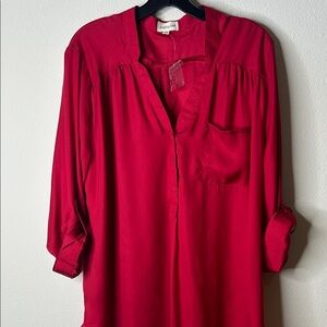 Audrey Ann Vibrant Red Blouse
